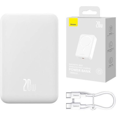 Baseues Magnetic Mini Powerbank 20000mAh 20W White